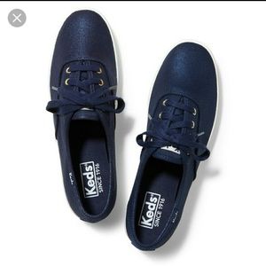Keds Blue metallic glitter